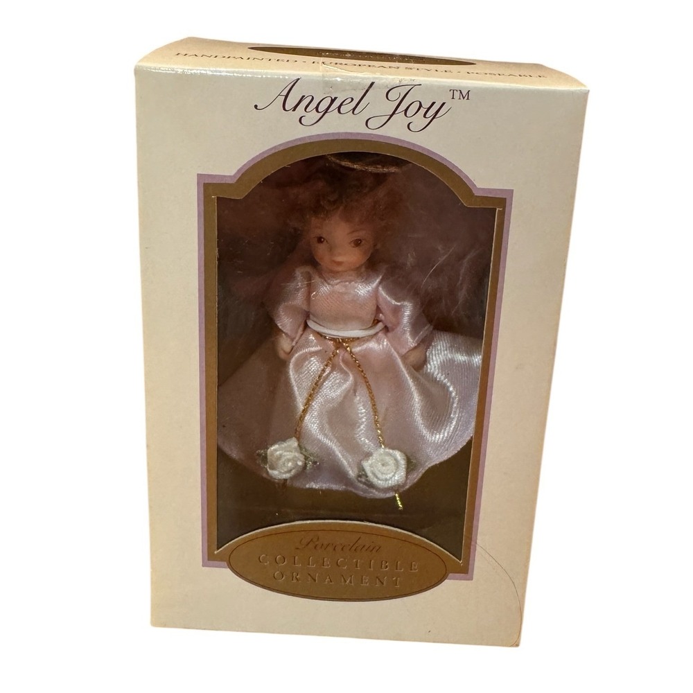 Angel Joy Porcelain Collectible Ornament Handpainted DG Creations 2004 NIB